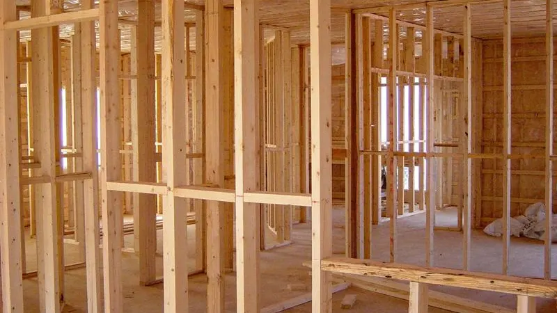 Residential framing under construction