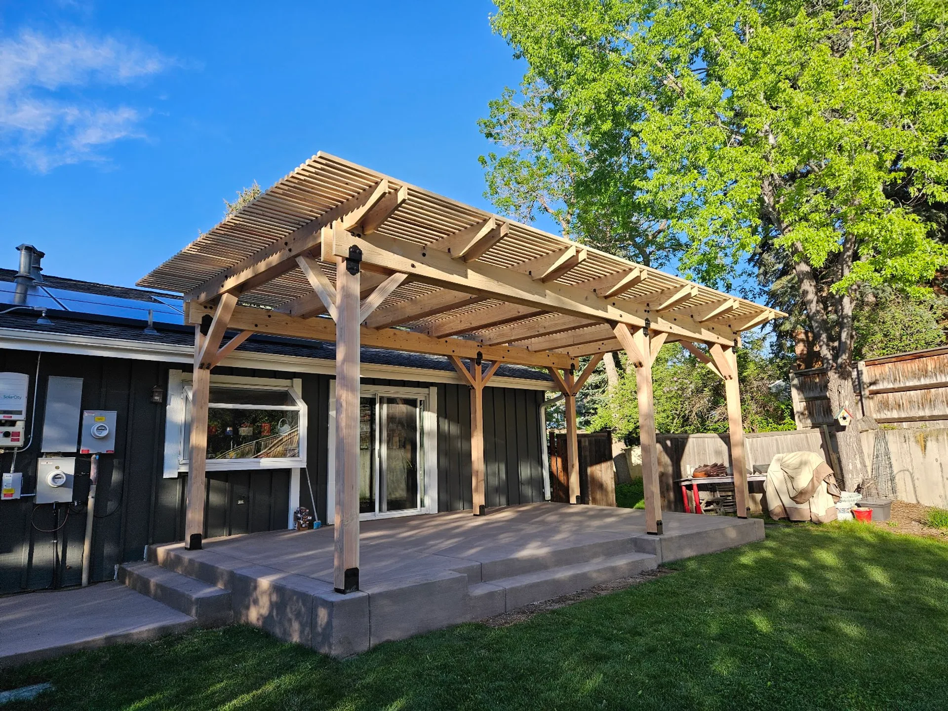 Custom outdoor pergola